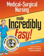*PRE-ORDER, APPROX 7-10 BUSINESS DAYS* Medical Surgical Nursing Made Incredibly Easy 5th edition by Lippincott Williams 9781975177515 [ZZ]