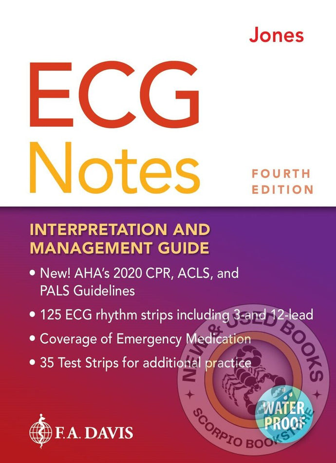*PRE-ORDER, APPROX 2-4 BUSINESS DAYS* ECG Notes Interpretation and Management Guide 4th edition by Shirley A. Jones 9781719641944