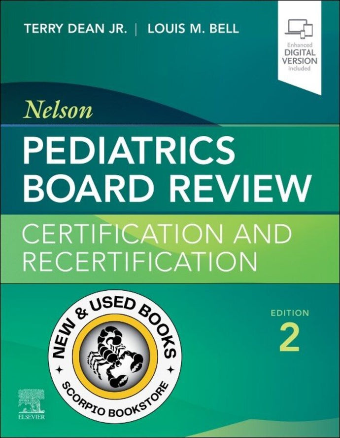 *PRE-ORDER, APPROX 2-4 BUSINESS DAYS* Nelson Pediatrics Board Review 2nd Edition by Terry Dean Jr. 9780323934190