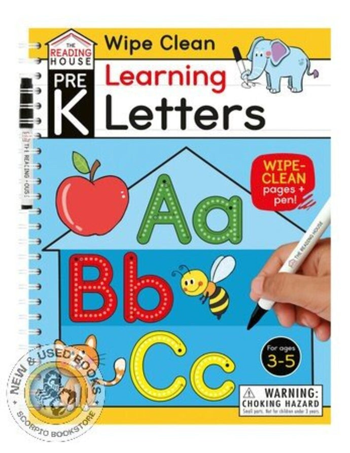 Learning Letters Preschool Wipe Clean Activity Workbook, Ages 3-5, Letter Tracing, Uppercase and Lowercase, First Words, Learning to Write, and Handwriting Practice By Marla Conn 9780593450437