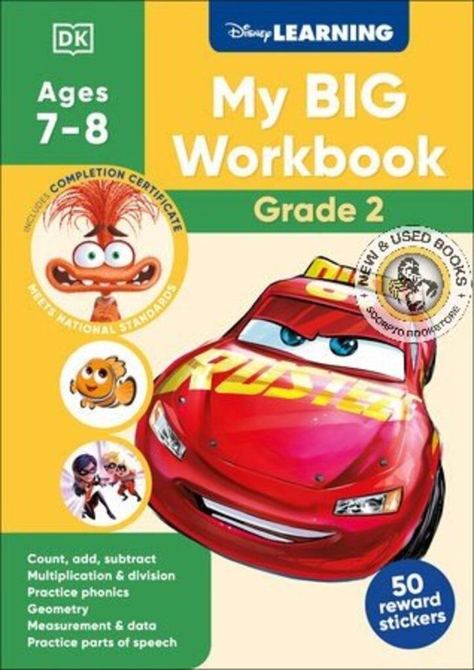 Disney Learning Big Workbook Grade 2 Math & English Workbook for Kids Aged 7-9, Curriculum-Based By DK 9798217128297