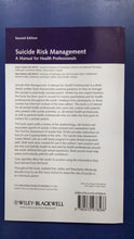 Load image into Gallery viewer, Suicide Risk Management 2nd edition by Chehil 9780470978566 *FINAL SALE* *108a [ZZ]
