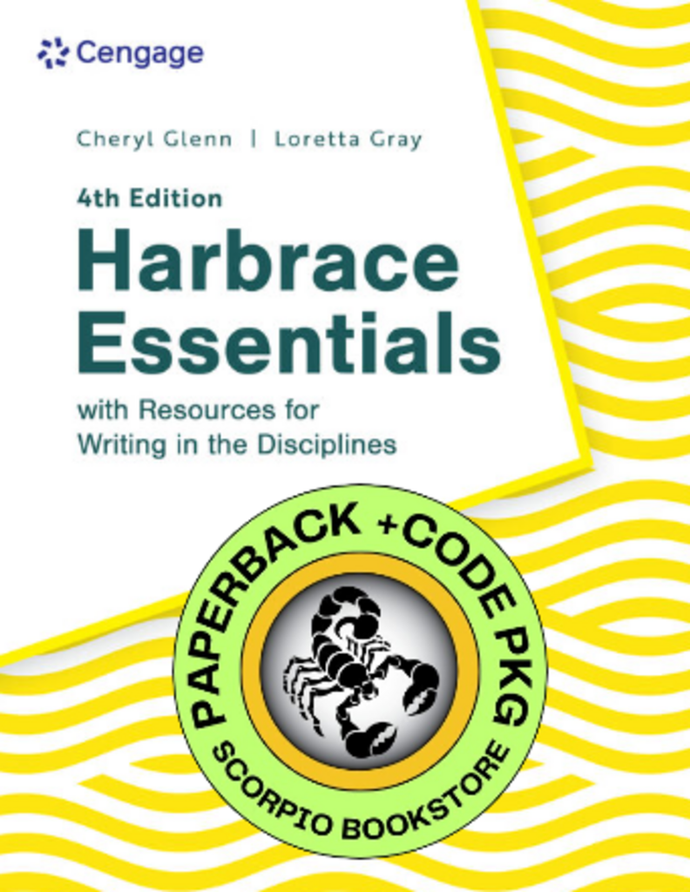 *PRE-ORDER, APPROX 4-6 BUSINESS DAYS* Harbrace Essentials with Resources for Writing in the Disciplines 4th Edition+ MindTap 2 terms Printed Access Card by Cheryl Glenn 9798214140964
