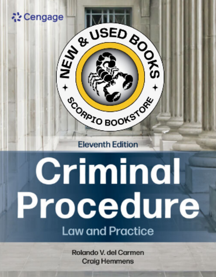 *PRE-ORDER, APPROX 4-6 BUSINESS DAYS* Criminal Procedure 11th Edition + MindTap 1 term Printed Access Card by Rolando V. del Carmen 9798214111421