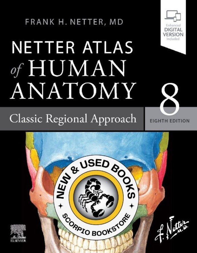 *PRE-ORDER, APPROX 2-4 BUSINESS DAYS* Netter Atlas of Human Anatomy 8th Edition by Frank H. Netter 9780323680424 *FINAL SALE* [ZZ]