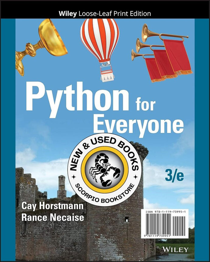 *PRE-ORDER, APPROX 7-10 BUSINESS DAYS* Python for Everyone 3rd Edition by Cay S. Horstmann LOOSELEAF 9781119739951 [ZZ]