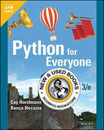*PRE-ORDER, APPROX 7-10 BUSINESS DAYS* Python for Everyone 3rd Edition by Cay S. Horstmann (STUDENT EDITION HARDCOVER) 9781119627487