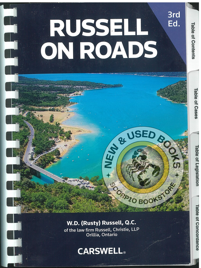 *PRE-ORDER, APPROX 4-6 BUSINESS DAYS* Russell on Roads 3rd Edition by W. D. Rusty Russell 9780779864539