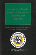 *PRE-ORDER, APPROX 4-6 BUSINESS DAYS* McLeod's Ontario Family Law Rules Annotated, 2025-2026 by Madam Justice Laura Fryer 9781038215130