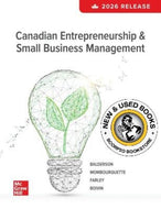Canadian Entrepreneurship And Small Business Management - 2026 Release By Wesley Balderson 9781266276828 *116d [ZZ]