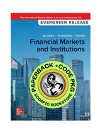 *PRE-ORDER, APPROX 7-10 BUSINESS DAYS* Financial Markets and Institutions 2024 Release + Connect by Anthony Saunders PKG 9781264830701 [ZZ]