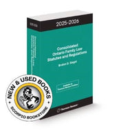 *PRE-ORDER, APPROX 4-6 BUSINESS DAYS* Consolidated Ontario Family Law Statutes and Regulations 2025-2026 by Brahm D. Siegel 9781038205926 *FINAL SALE* [ZZ]
