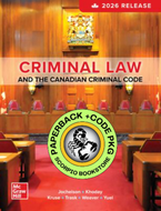 *PRE-ORDER, APPROX 7-10 BUSINESS DAYS* Criminal Law And The Canadian Criminal Code 2026 Release + Connect by Richard Jochelson PKG 9781266629747