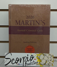 Load image into Gallery viewer, Martin's Annual Criminal Code 2026 + Proview by Edward Greenspan STUDENT EDITION (Annotated) 9781038215949 *88bSAN *FINAL SALE* [ZZ]
