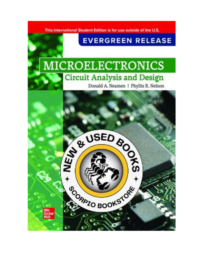 *PRE-ORDER, APPROX 7-10 BUSINESS DAYS* Microelectronics Circuit Analys ...