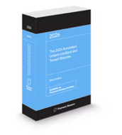 *PRE-ORDER, APPROX 4-6 BUSINESS DAYS* The 2026 Annotated Ontario Landlord and Tenant Statutes by Mavis J. Butkus 9781038205049 [ZZ]