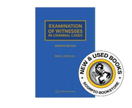 *PRE-ORDER, APPROX 4-6 BUSINESS DAYS* Examination of Witnesses in Criminal Cases 7th Edition by Earl J. Levy 9780779872459 [ZZ]