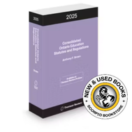 *PRE-ORDER, APPROX 4-6 BUSINESS DAYS* Consolidated Ontario Education Statutes and Regulations 2025 by Anthony F. Brown 9781038214751 *FINAL SALE*