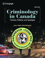 Criminology in Canada 8th Canadian edition +Mindtap 12m by Siegel PKG 9781778416620 *54b *SPECIAL PRICING FINAL SALE* *ADJ