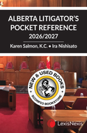 *PRE-ORDER, APPROX 4-6 BUSINESS DAYS* Alberta Litigator's Pocket Reference 2026/2027 by Karen Salmon 9780433542414 [ZZ]