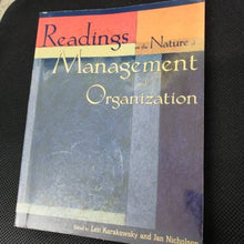 Load image into Gallery viewer, Readings on the Nature of Management and Organization by Len Karakowsky 9780536017376 (USED:GOOD; pen markings) *
