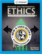 *PRE-ORDER, APPROX 4-6 BUSINESS DAYS* Business and Professional Ethics 9th edition by Leonard Brooks 9780357441886 *FINAL SALE* [ZZ]