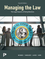 Pearson eText for Managing the Law The Legal Aspects of Doing Business (6 Months) 7th edition by McInnes 9780135437193