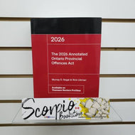 The 2026 Annotated Ontario Provincial Offences Act by Murray D. Segal 9781038217059 *87b [ZZ]