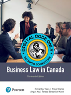 Pearson eText for Business Law in Canada 13th Edition by Richard A. Yates (180 days) 9780137597819 (DIGITAL) *FINAL SALE*
