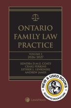 Load image into Gallery viewer, *PRE-ORDER, APPROX 4-6 BUSINESS DAYS* Ontario Family Law Practice, 2026/2027 Edition + Related Materials STUDENT EDITION by Kendra D. M. G. Coats 9780433541714 [ZZ]
