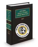 *PRE-ORDER, APPROX 4-6 BUSINESS DAYS* Ontario Small Claims Court Practice 2027 Edition by Marvin A. Zuker 9781038217264