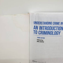 Load image into Gallery viewer, Understanding Crime in Canada 3rd Edition by Neil Boyd 9781774624555 (USED:ACCEPTABLE; water damage, see picture) *133f
