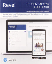 Load image into Gallery viewer, [EBOOK] Managing the Law 5th edition REVEL ACCESS code only by McInnes 9780135415375 *FR7
