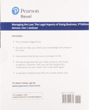 Load image into Gallery viewer, [EBOOK] Managing the Law 5th edition REVEL ACCESS code only by McInnes 9780135415375 *FR7
