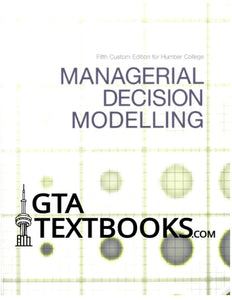 Managerial Decision Modeling 5th Edition 9781269563581 (USED:GOOD) *AVAILABLE FOR NEXT DAY PICK UP* *Z224 [ZZ]