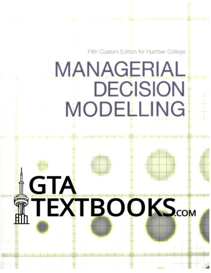 Managerial Decision Modeling 5th Edition 9781269563581 (USED:GOOD) *AVAILABLE FOR NEXT DAY PICK UP* *Z224 [ZZ]