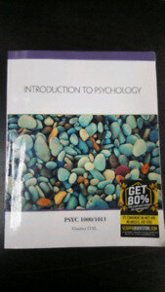 Introduction to Psychology 1st Edition Custom 2019 PSYCH1000 PSYC1013 9780176784492 (USED:ACCEPTABLE:shows wear,minor liquid damage) *AVAILABLE FOR NEXT DAY PICK UP* *Z127