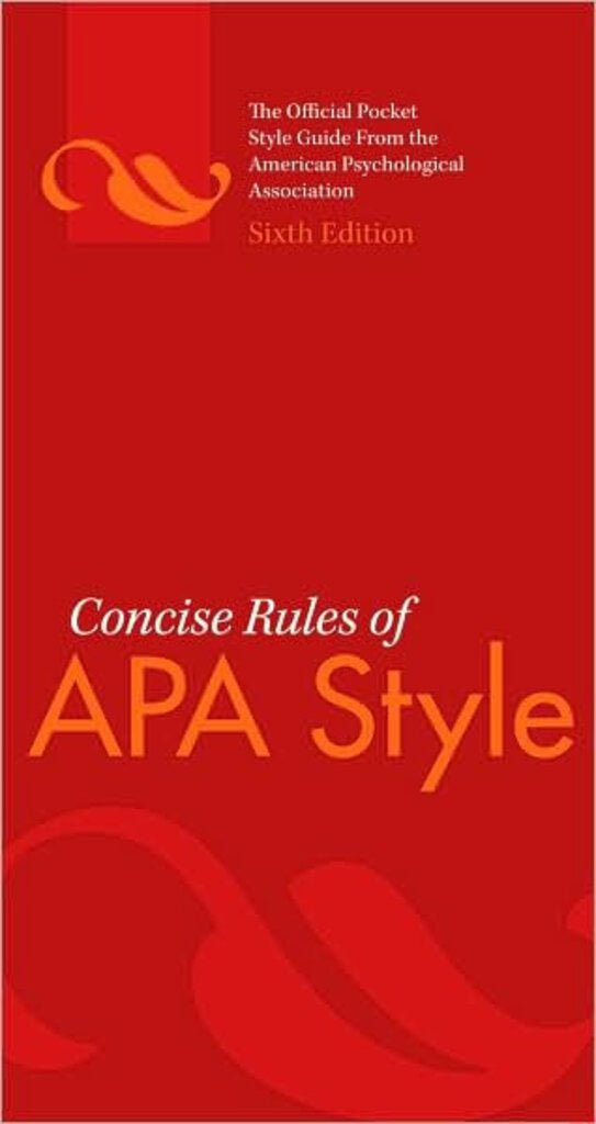 Concise Rules of APA Style 6th edition by APA 9781433805608 *AVAILABLE FOR NEXT DAY PICK UP* *Z62 [ZZ]