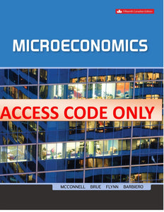 Microeconomics 15th Canadian Edition by McConnell Connect Code Only 9781260305609 *FR3