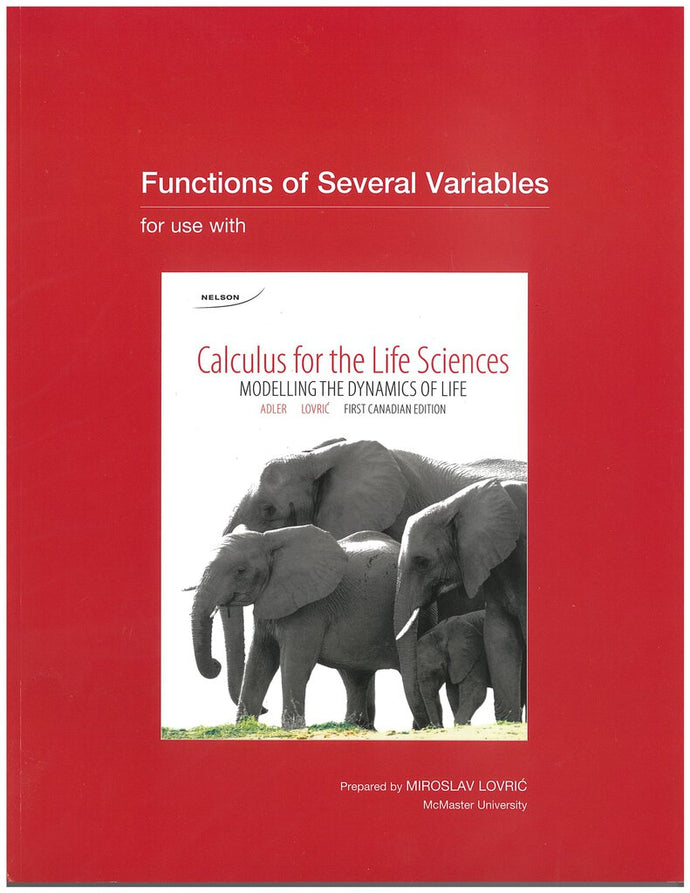 Custom Bundle: McMaster Probability and Statistics + Functions of Several Variables 9780176627638 , 9780176627645 (USED:GOOD)
