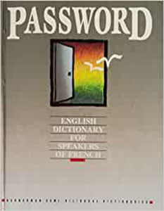 Password English Dictionary for French Speakers 978-2891132145 (USED:ACCEPTABLE:shows wear) *D15