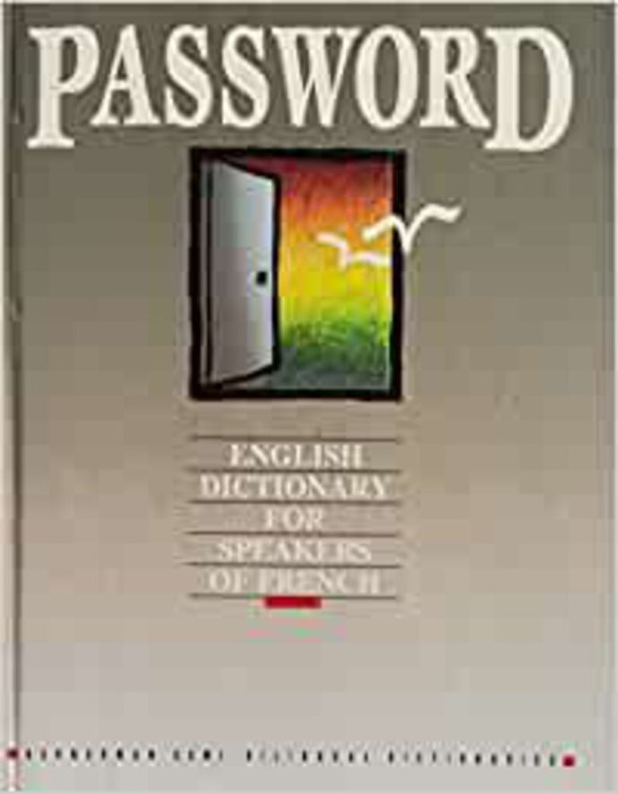 Password English Dictionary for French Speakers 978-2891132145 (USED:ACCEPTABLE:shows wear) *D15