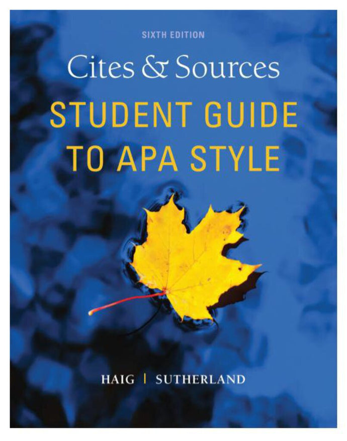 Cites and Sources 6th edition by Haig 9780176921286 *14c [ZZ]