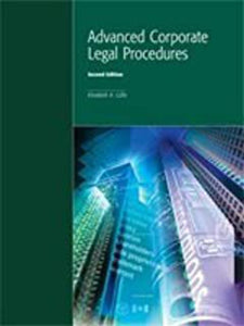 *PRE-ORDER, APPROX 2-4 BUSINESS DAYS* Advanced Corporate Legal Procedures 2nd edition by Elizabeth Gillis 9781552394090 *92e