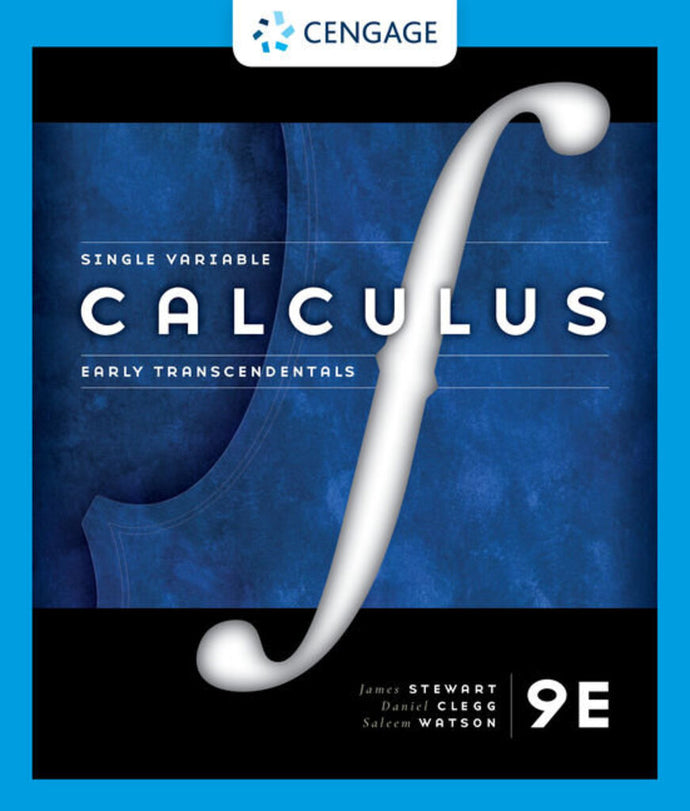 *PRE-ORDER APPROX 4-10 BUSINESS DAYS* Single Variable Calculus Early Transcendentals 9th edition by James Stewart 9780357022269 *142c [ZZ]