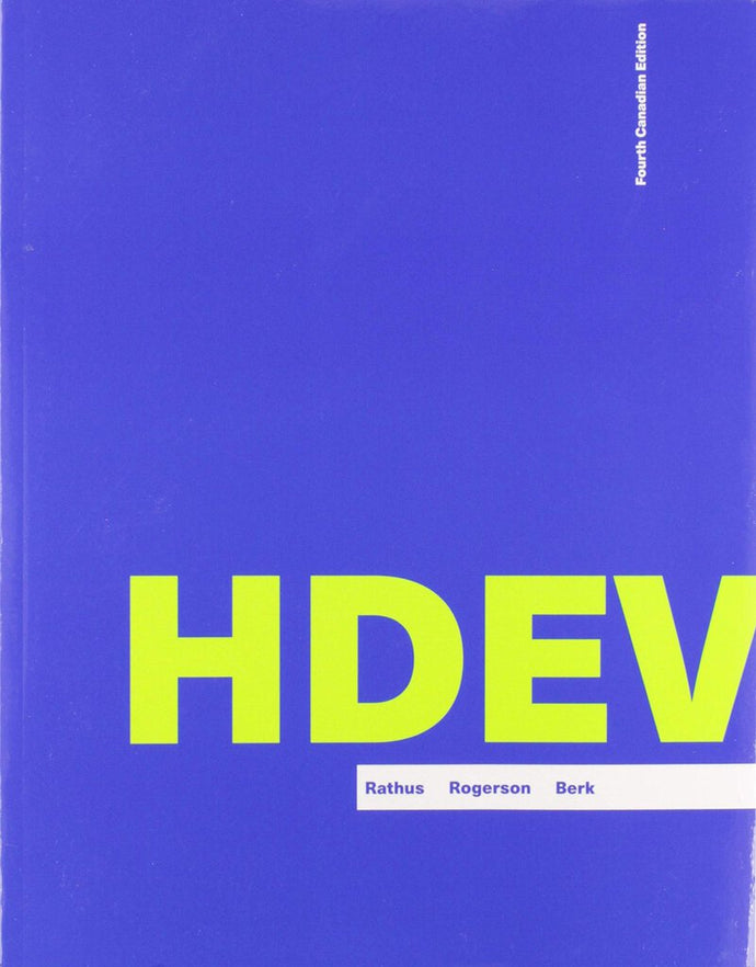 *PRE-ORDER, APPROX 4-7 BUSINESS DAYS* HDEV 4th Canadian edition +MindTap12m by Rathus PKG 9780176923082 *118d