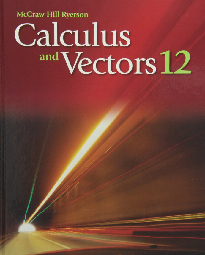 Calculus and Vectors 12 by Speijer 9780070126596 (USED:GOOD) *139g [ZZ]