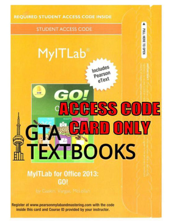 Myitlab with Pearson Etext -- Access Card -- For Go! with Office 2013 9780133775068 *f1