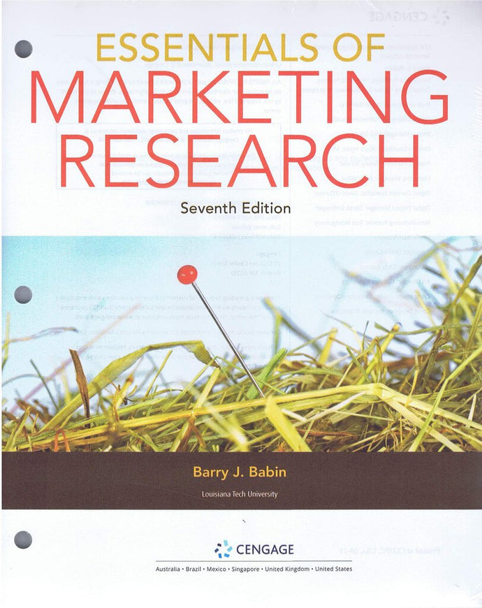 Essentials of Marketing Research 7th Edition by Barry J. Babin LOOSELEAF 9781337693974 (USED:GOOD) *AVAILABLE FOR NEXT DAY PICK UP* *Z233 [ZZ]