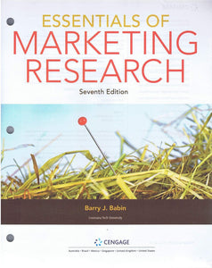 Essentials of Marketing Research 7th Edition by Barry J. Babin LOOSELEAF 9781337693974 (USED:GOOD; prebinded) *AVAILABLE FOR NEXT DAY PICK UP* *Z233 [ZZ]